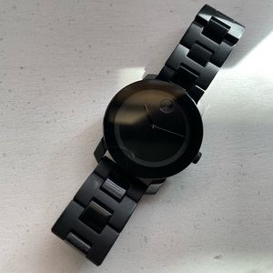 Movado Bold Watch, all black , unisex